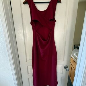 Roxy Deep Red Sleeveless Maxi Dress
